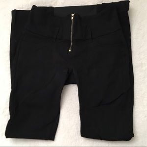 Front Zipper High Rise Pants